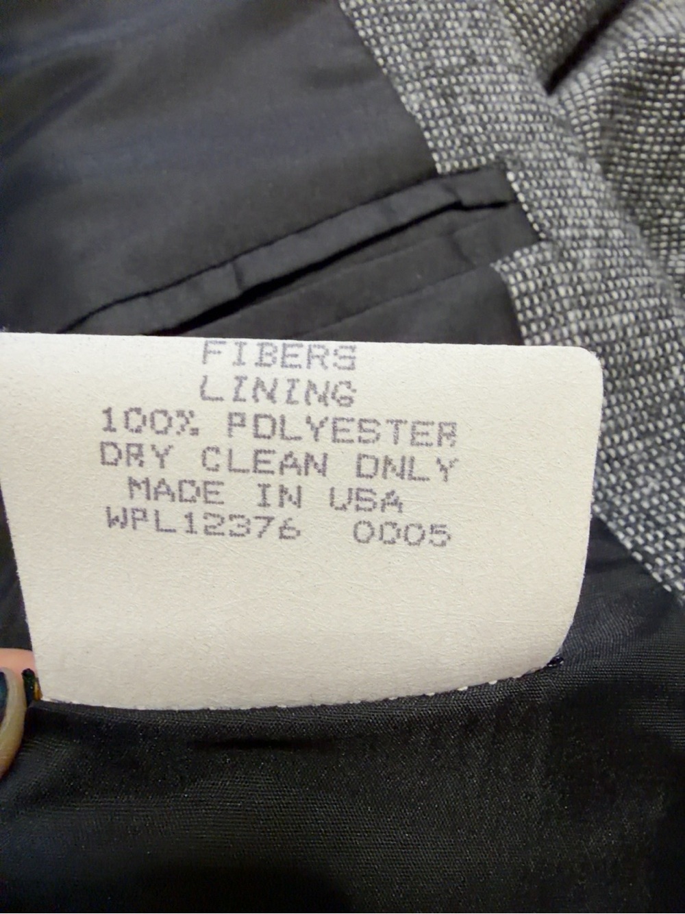 Vintage Pioneer Wear Western Sport Coat Blazer 54L USA Gray Black Cowboy Rodeo - Picture 10 of 11